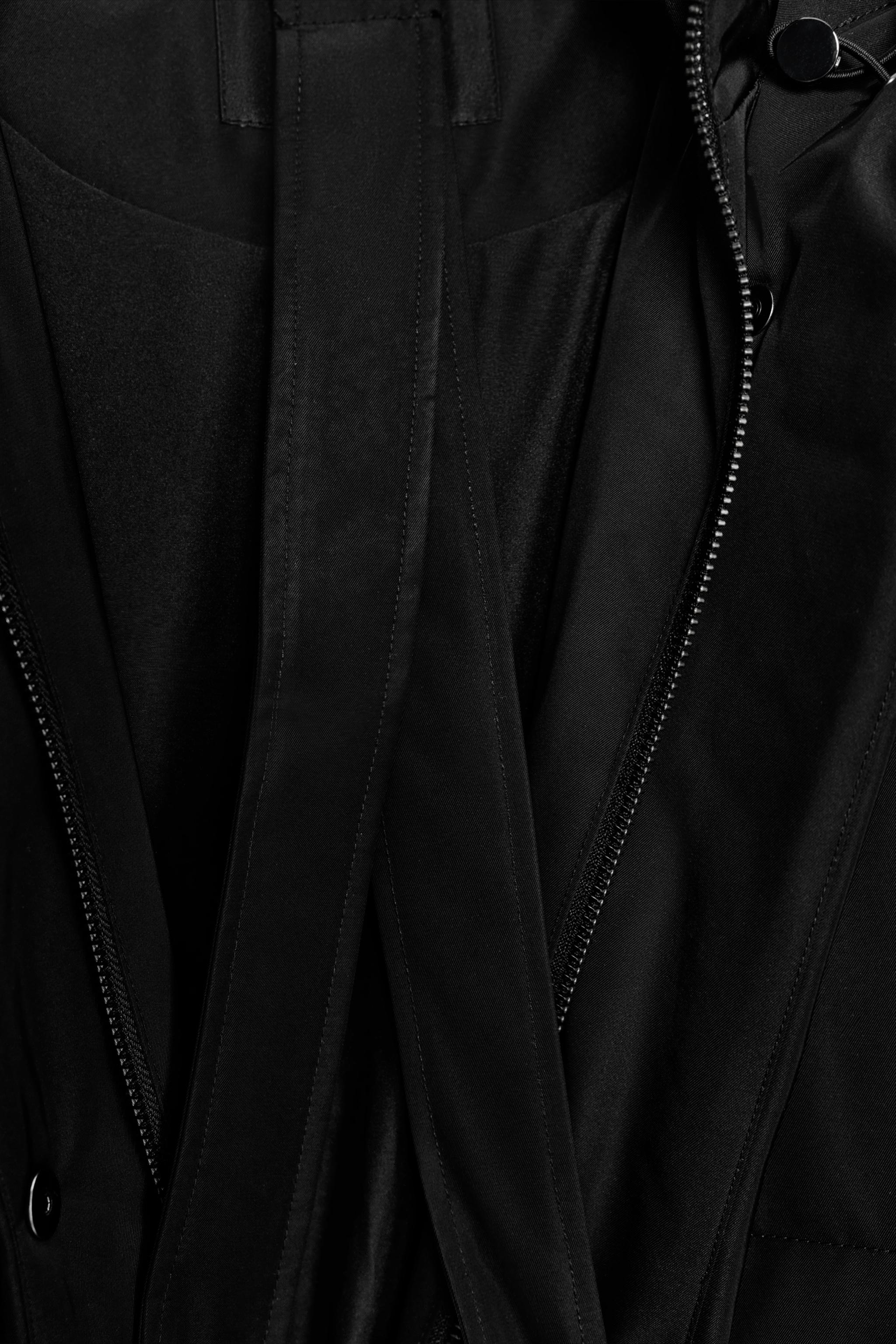 LONG WATER REPELLENT WINDPROOF HOODED DOWN JACKET